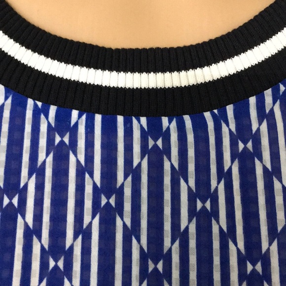 Blue Patterned Women's Top - Picture 3 of 5
